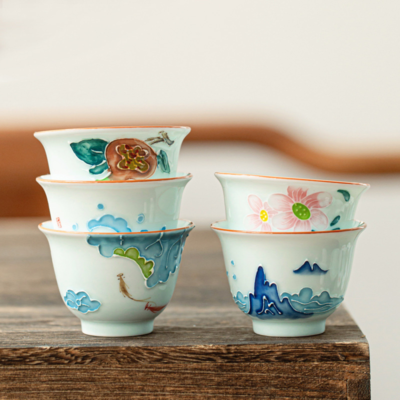 Tazza da tè Kung Fu dipinta a  - Celadon Ceramic Cup recensione e prezzo